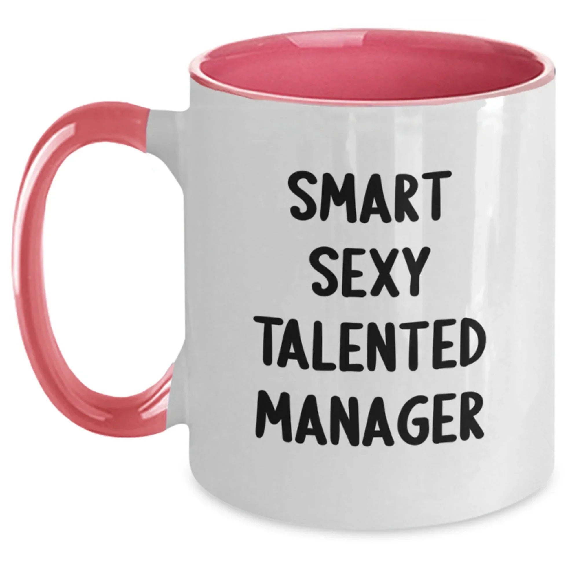 Funny Smart Sexy Talented Manager Gifts from Friends Christmas Unique Gifts for Manager, Two Tone Coffee Mug, Gift for Manager, Christmas Unique Gift