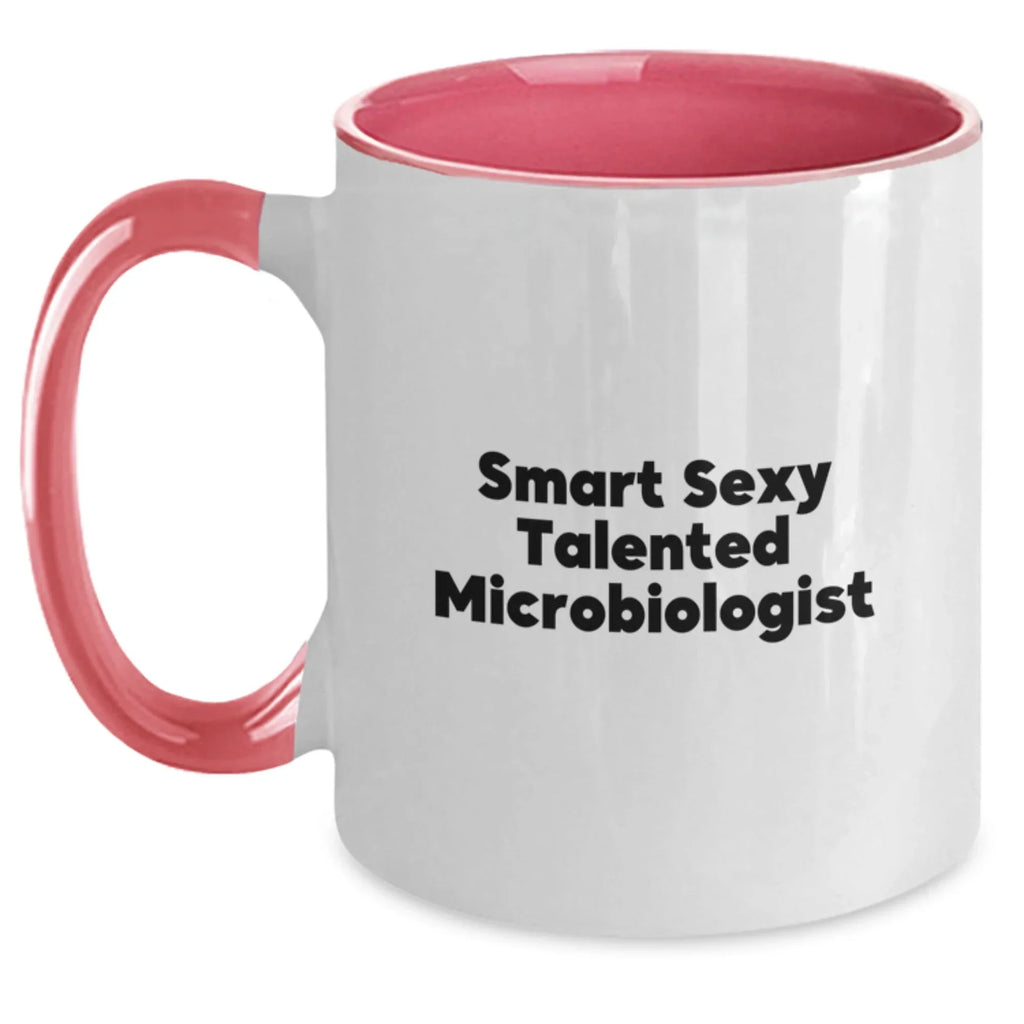 Funny Microbiologist Gifts from Friends - Christmas Unique Gifts for Smart Talented Microbiologists, Two Tone Coffee Mug