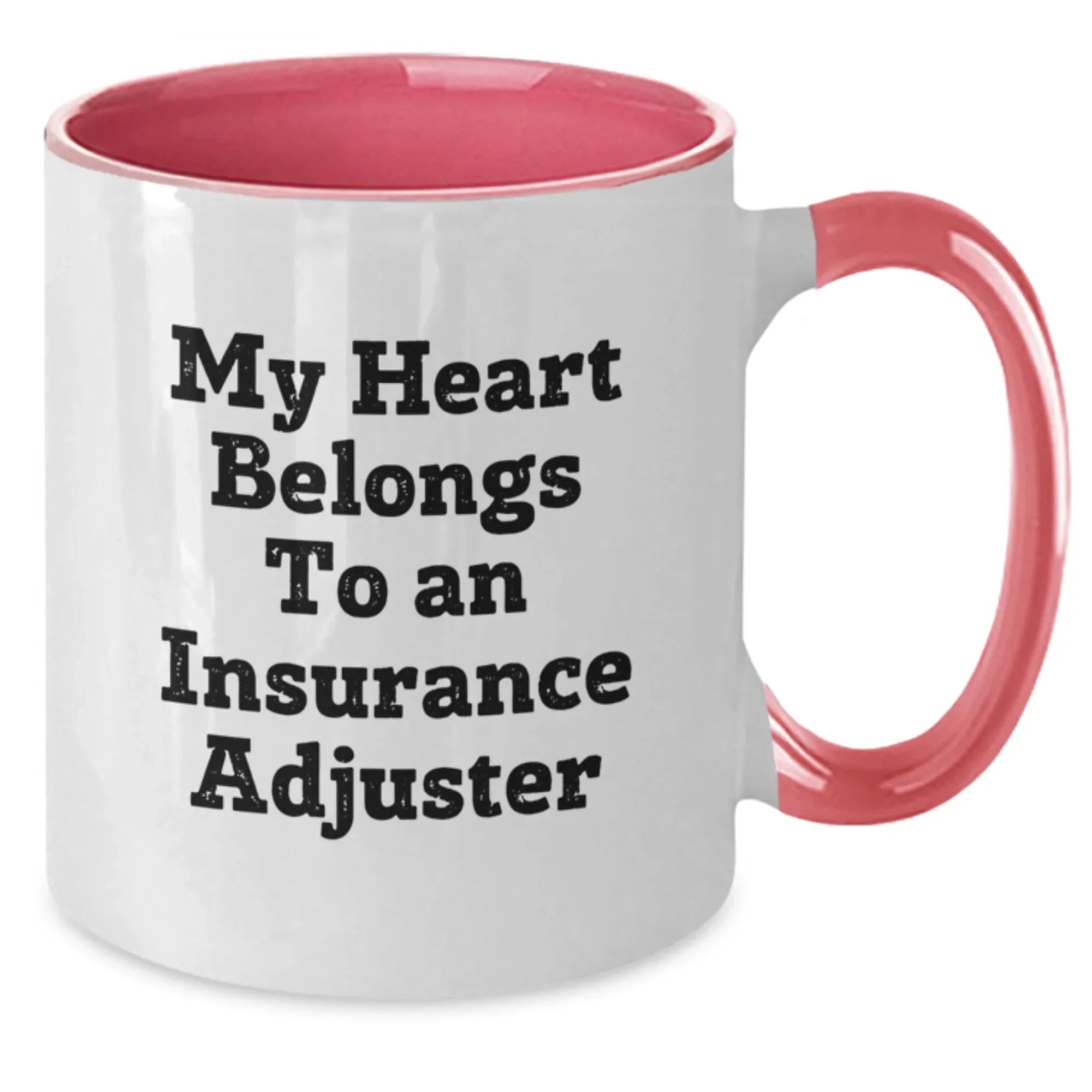 Funny Gifts from Coworkers, Friends, or Family, My Heart Belongs To An Insurance Adjuster Unique Christmas Unique Gift for Insurance Adjuster Coffee Lovers, Christmas Unique Gifts for Men or Women