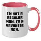 Funny Havanese Dog Gifts for Friends and Family - Unique Christmas Unique Two Tone Coffee Mugs for Havanese Mom