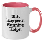 Funny Running Quotes Two Tone Coffee Mugs for Running Enthusiasts Gifts from Friends, Gift Ideas for Men, Women, Coworkers, Family on Graduation Day - Additional