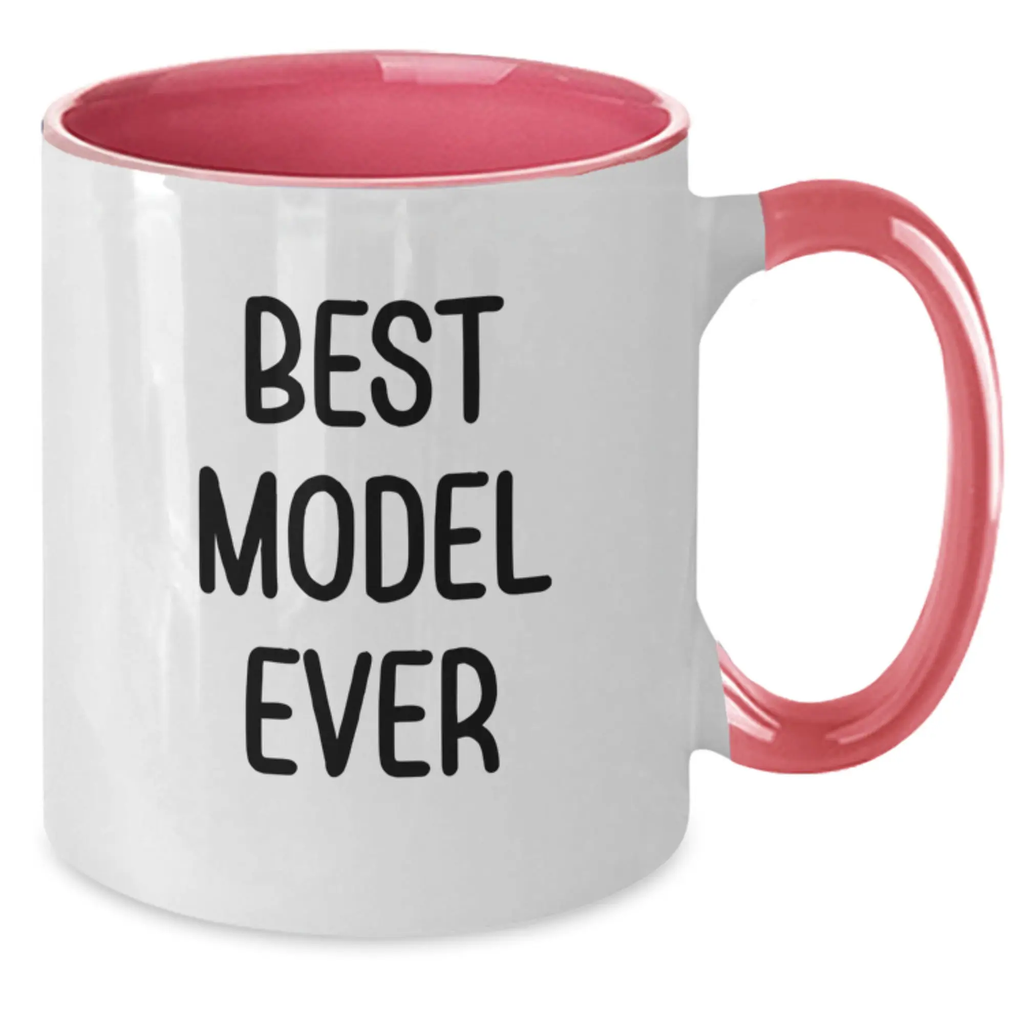 Funny Best Model Ever Gifts from Friends Model Enthusiasts, Two Tone Coffee Mugs for Birthday Unique Gifts for Him or Her, Cute Inspirational Quote - Additional