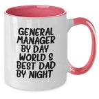 Gifts from Men, Funny General Manager Gifts for General Manager on Valentine's, Two Tone Coffee Mug