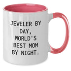 Funny Jeweler Gifts from Men to Women, Two Tone Coffee Mug for Christmas Unique Presents