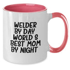 Funny Welder Gifts from Friends, Unique Two Tone Coffee Mugs for Welders, Christmas Unique Presents
