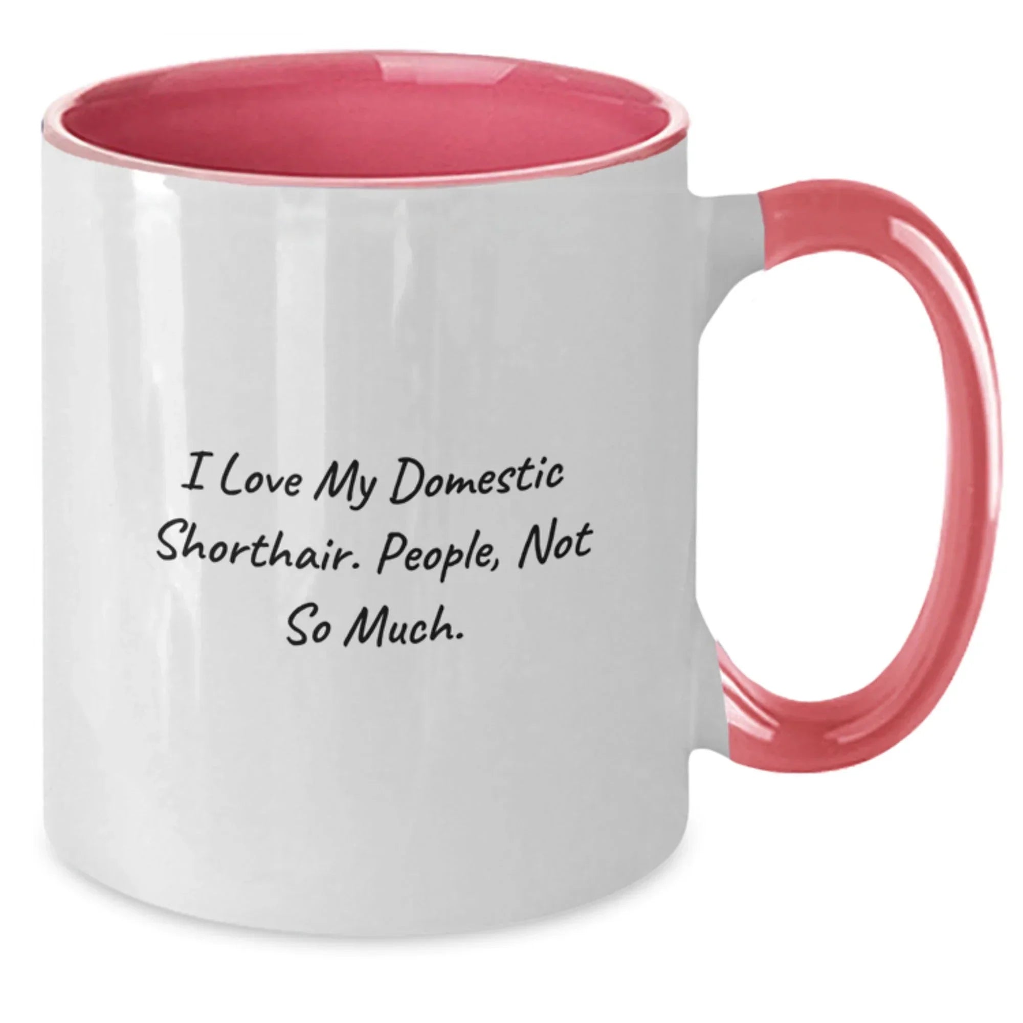 Funny Domestic Shorthair Cat Lover Gifts from Friends - Two Tone Coffee Mug for Birthday