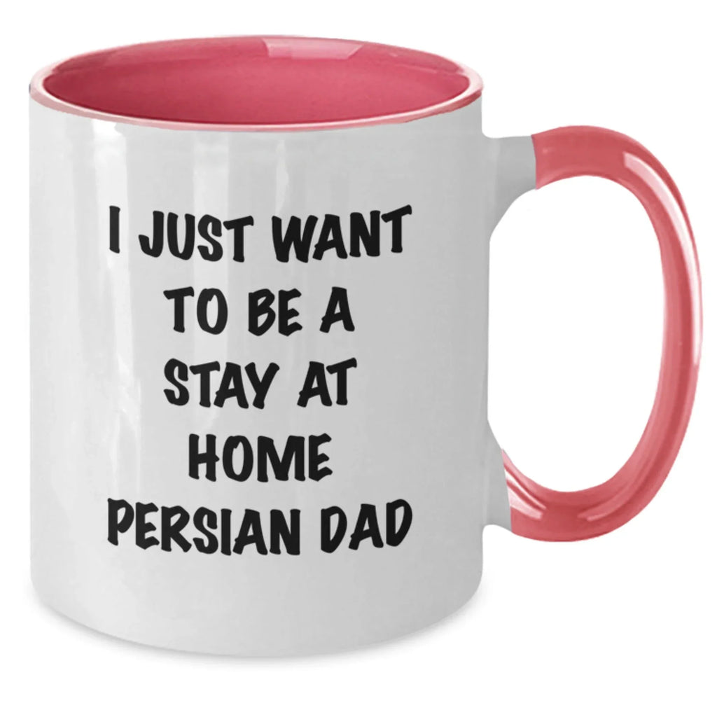 Funny Persian Cat Two Tone Coffee Mug Gifts from Family to Dad This Christmas