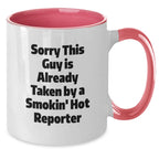 Funny Reporter Two Tone Coffee Mug Gifts from Men to Women Friends Coworkers Family - Christmas Unique Gift for Reporter