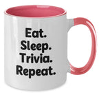Funny Trivia Gifts from Friends or Coworkers for Trivia Lovers - Two Tone Coffee Mugs for Christmas Unique