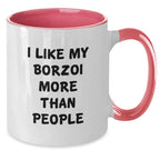 Borzoi Dog Lover Funny Quote Two Tone Coffee Mug Gifts for Men Women Friends Valentine's Unique