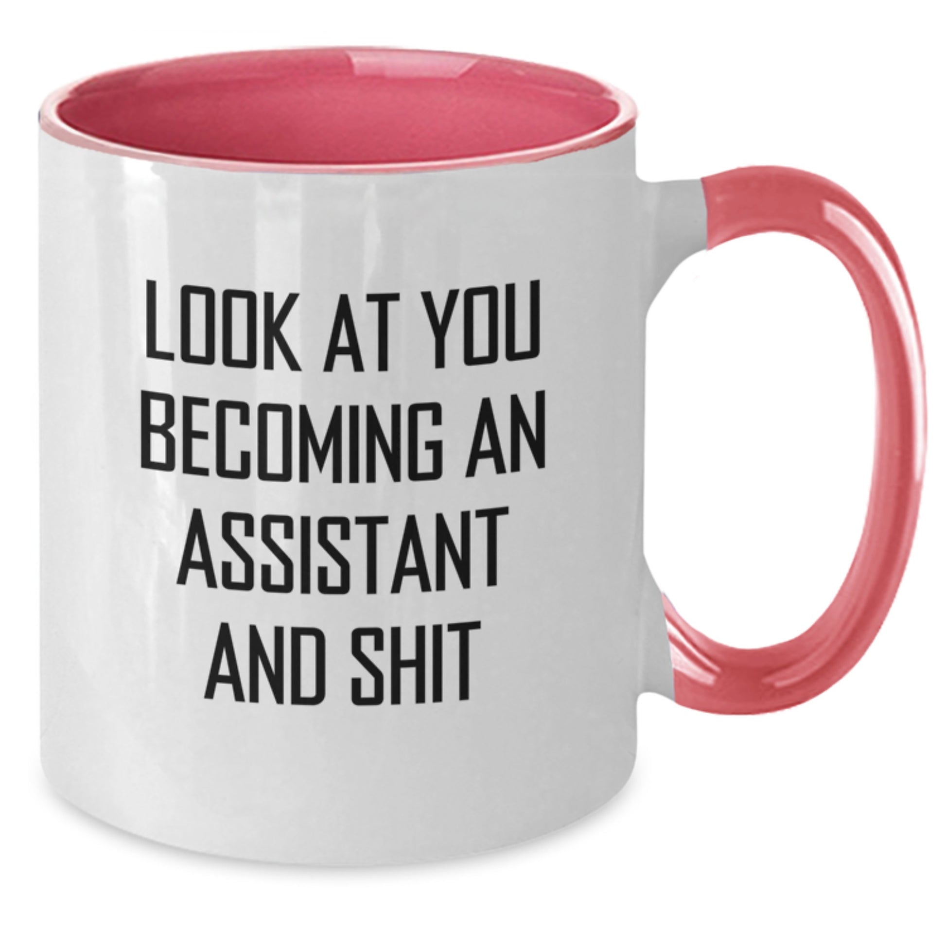 Funny Assistant Gifts from Friends and Family - Two Tone Coffee Mug with Quote 'Look At You Becoming An Assistant And Shit' - Christmas Unique Gifts for Him or Her - Additional