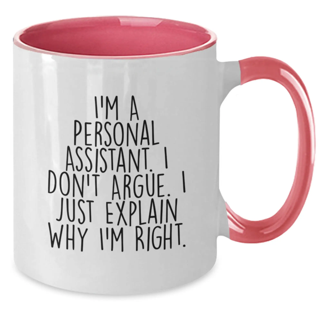 Funny Personal Assistant Gifts for Mother's Day Unique Two Tone Coffee Mugs from Family, Friends, or Coworkers - Additional