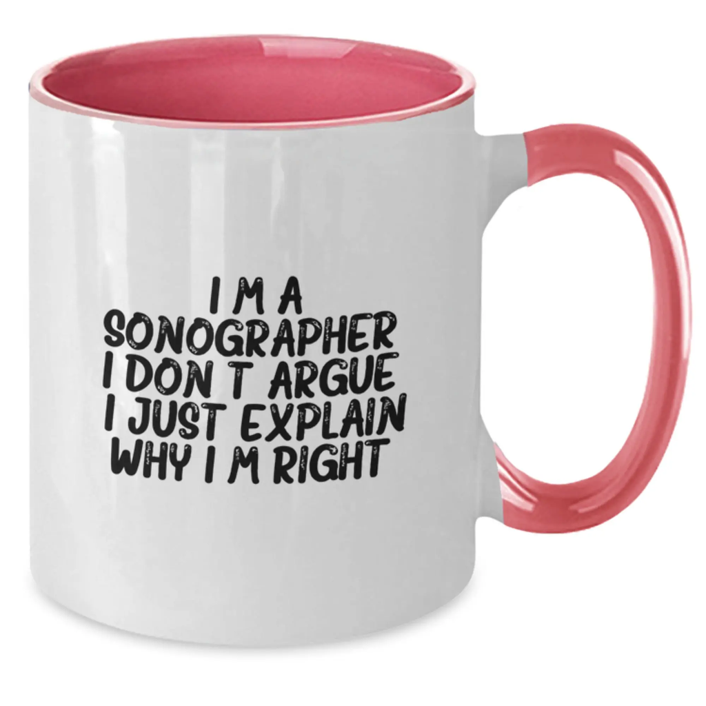 Sonographer Two Tone Coffee Mug Keepsake Birthday Gift for Him - Additional