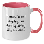 Trainer Keepsake Two Tone Ceramic Coffee Mug for Him Birthday Gift - Additional