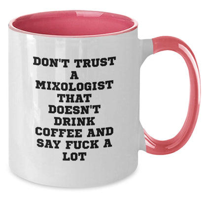 Funny Mixologist Gifts from Men to Friends - Two Tone Coffee Mug for Christmas Unique Presents - Additional