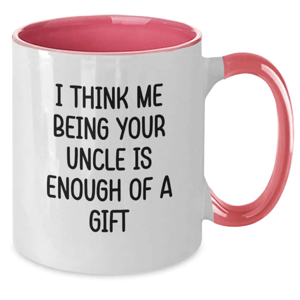 Funny Uncle Gifts from Men - Gifts for Uncle on Father's Day - Two Tone Coffee Mug - Additional