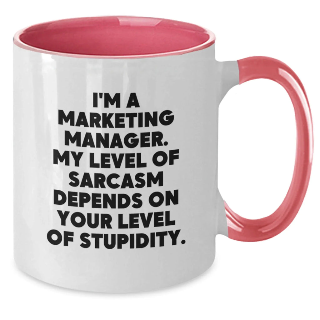 Funny Marketing Manager Gifts for Men from Friends - Two Tone Coffee Mugs