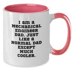 Funny Mechanical Engineer Gifts for Him from Dad, Unique Two Tone Coffee Mug for Christmas Unique Gifts