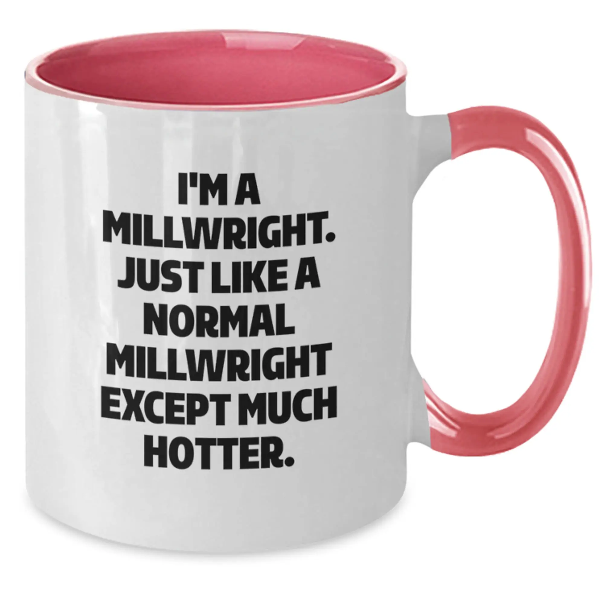 Funny Millwright Quote Two Tone Coffee Mug, Hotter Than Normal Millwright Gifts for Him, Birthday Unique Gifts from Friends - Additional