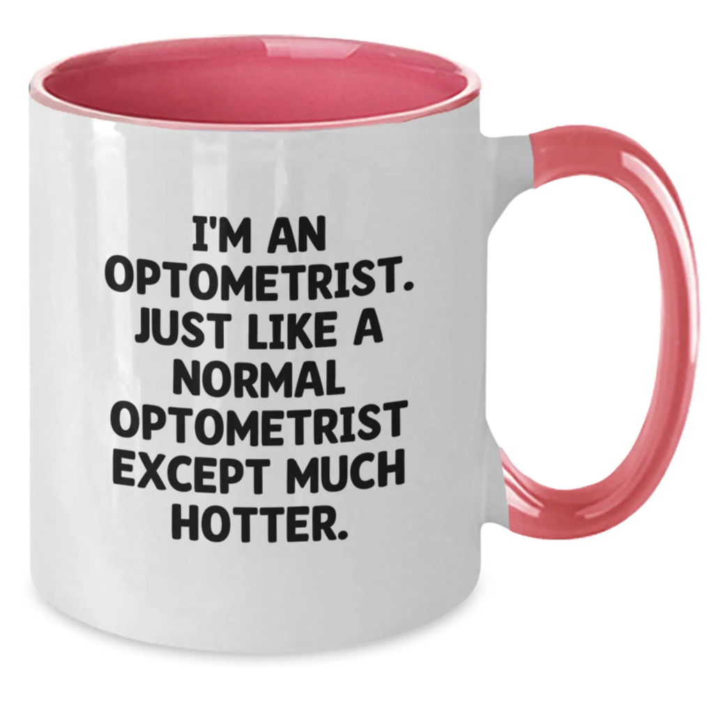 Funny Optometrist Gifts for Birthday Unique Two Tone Coffee Mug from Friends to Optometrist Men - Additional
