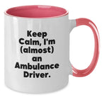 Funny Ambulance Driver Christmas Unique Gifts - Two Tone Coffee Mug for Ambulance Driver Friends, Coworkers, Family