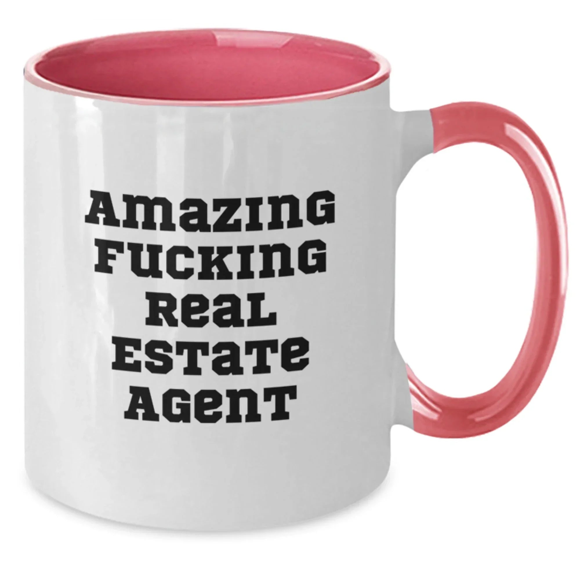 Funny Real Estate Agent Gifts from Friends - Amazing Real Estate Agent Quote on Two Tone Coffee Mug, Graduation Unique Gifts for Men, Women, Coworkers, Family