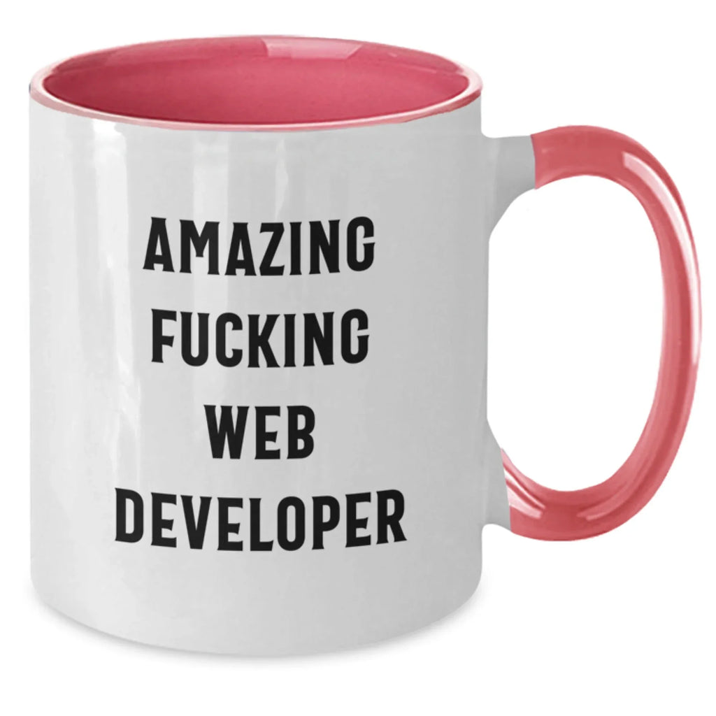Funny Web Developer Gifts from Friends for Web Developer Two Tone Coffee Mug - Unique Christmas Unique Gifts for Web Developers
