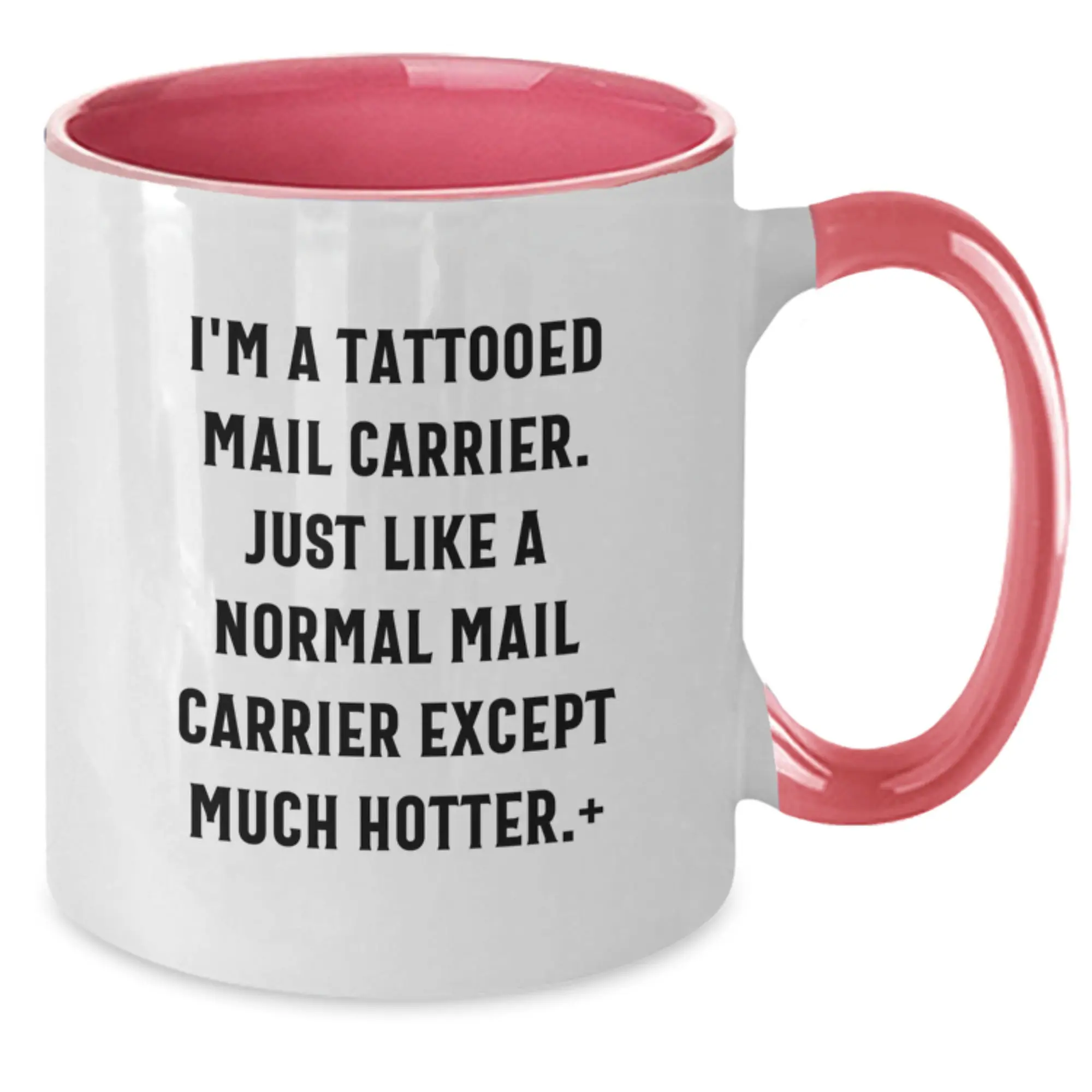 Funny Mail Carrier Gifts for Mail Carrier, Two Tone Coffee Mugs with a Hot Tattooed Mail Carrier Quote, Birthday Unique Gifts for Friends, Family - Additional
