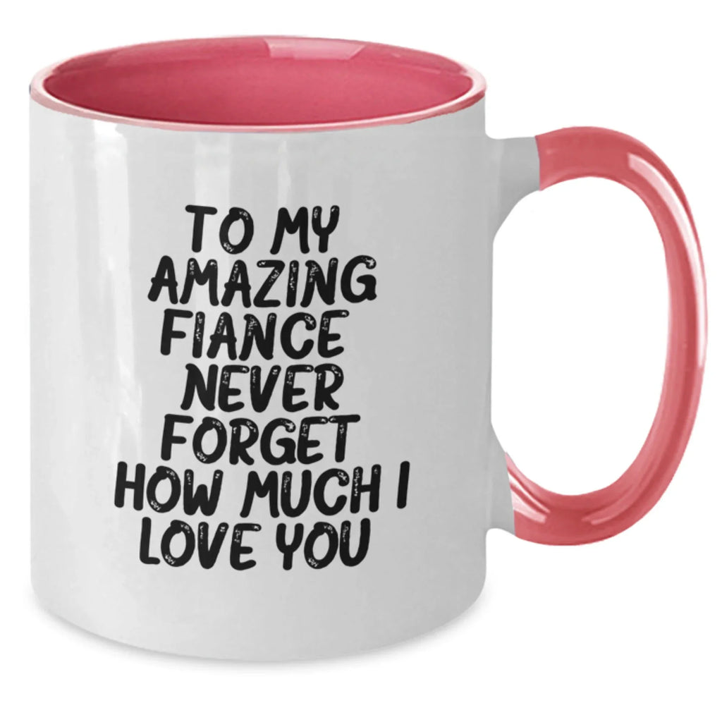 Funny Fiance Gifts, Unique Two Tone Coffee Mugs, Christmas Unique Gifts from Men to Fiance