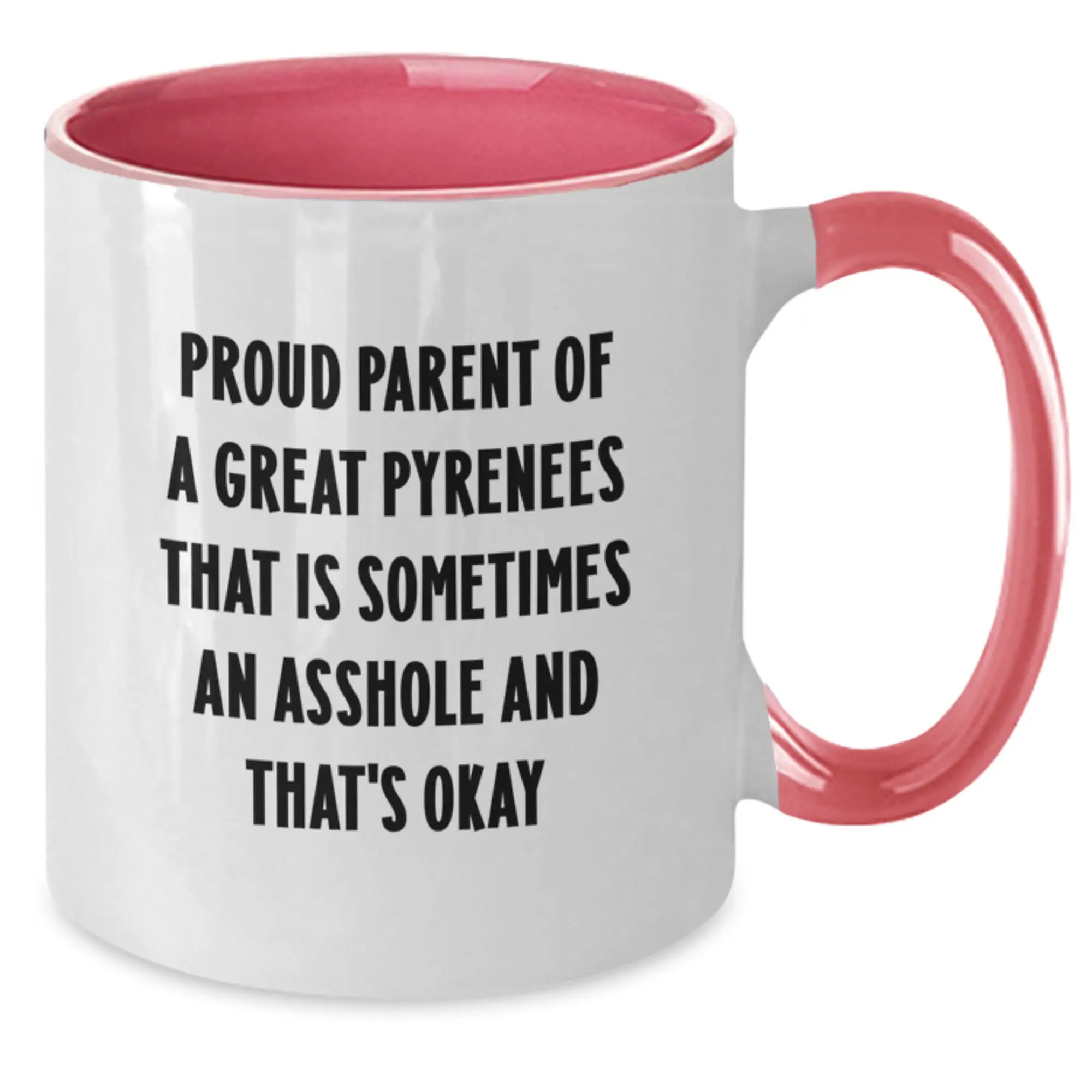 Funny Great Pyrenees Dog Gifts from Proud Parents for Graduation Unique Gifts Two Tone Coffee Mugs - Additional