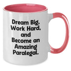 Inspirational Paralegal Birthday Unique Gifts from Friends to Become Amazing - Two Tone Coffee Mug