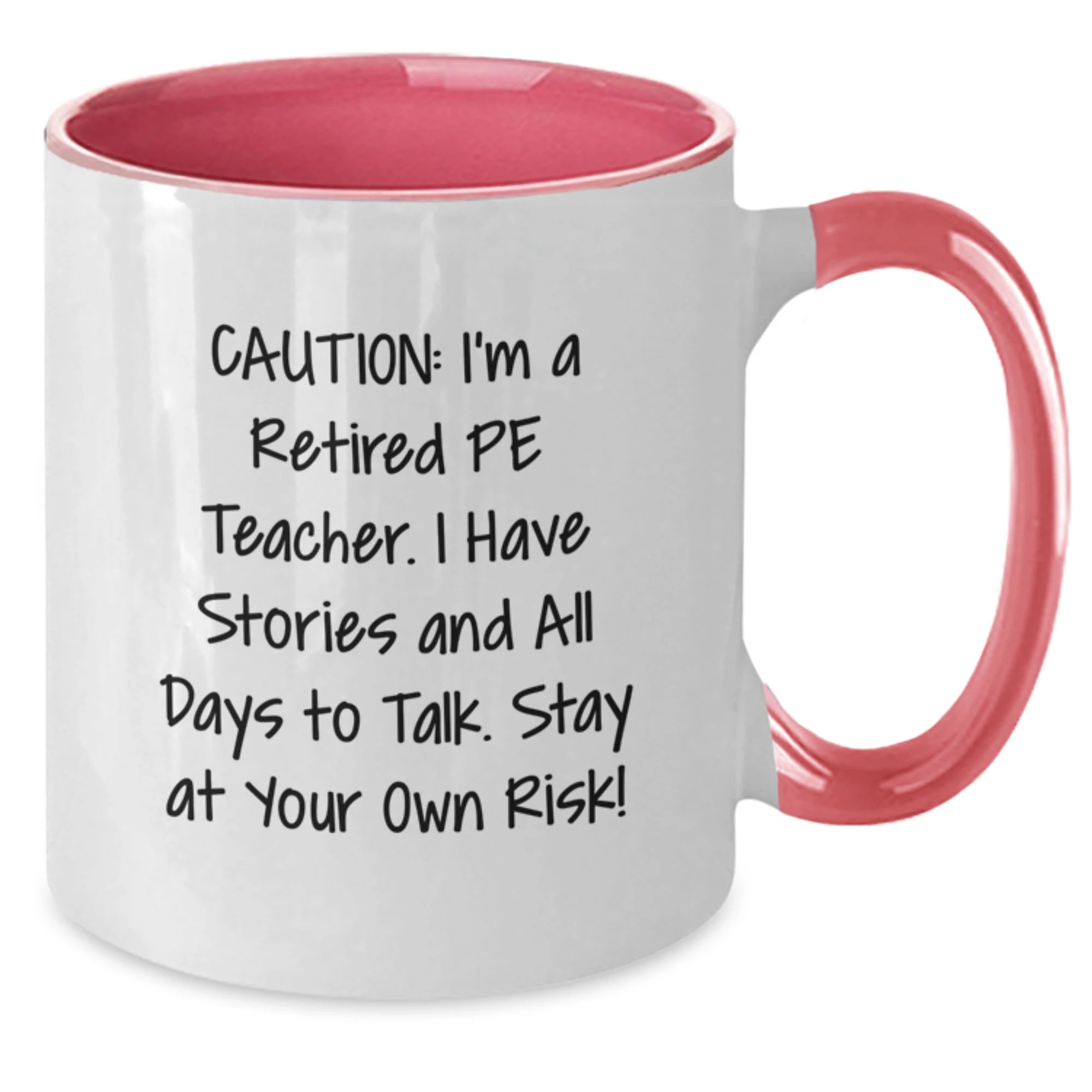 Funny PE Teacher Gifts from Friends Christmas Unique Presents for PE Teacher Two Tone Coffee Mug