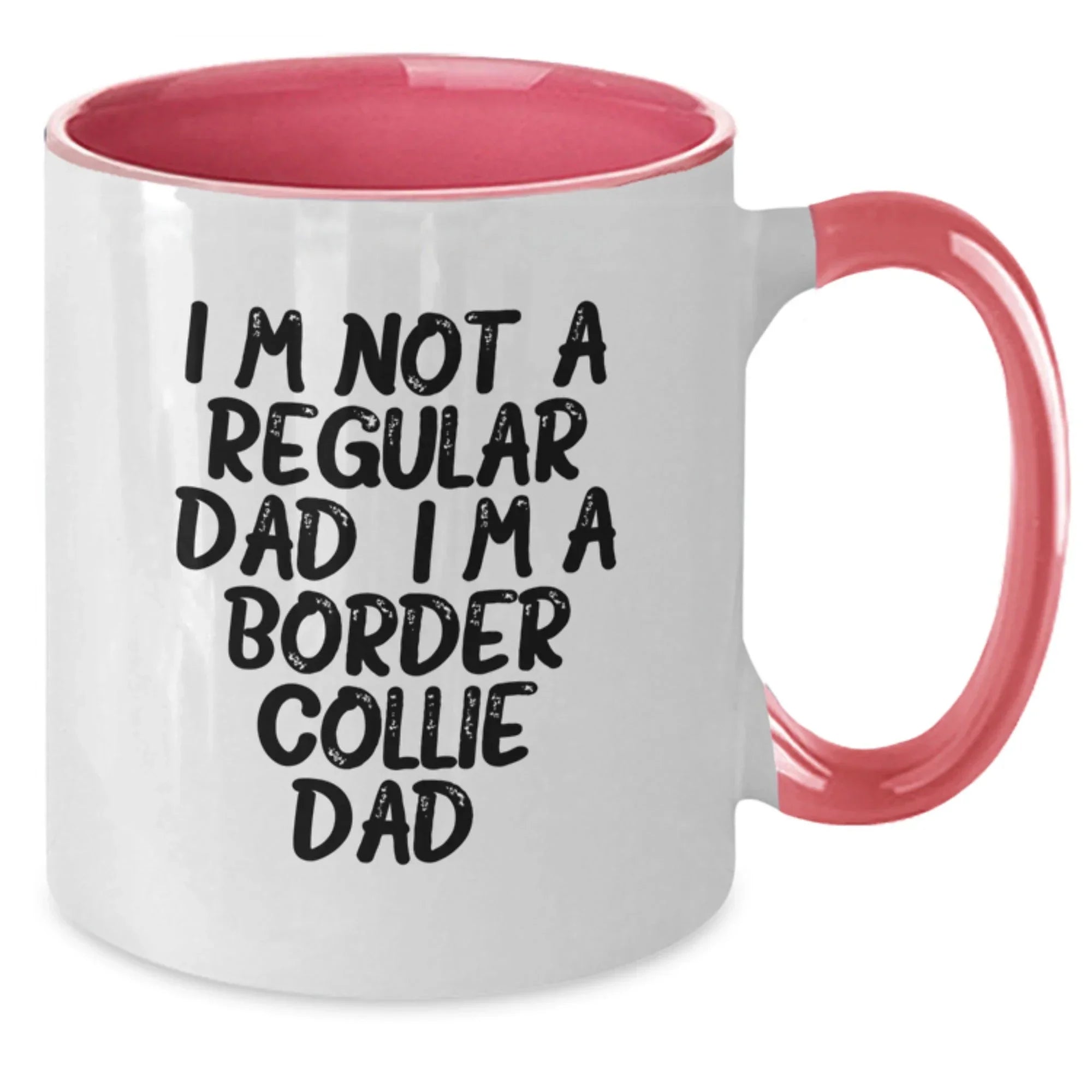 Funny Border Collie Dog Two Tone Coffee Mugs for Dad, Border Collie Dad Gifts, Valentine's Unique Gifts, Gifts from Dad, Gifts for Border Collie Dog Lovers