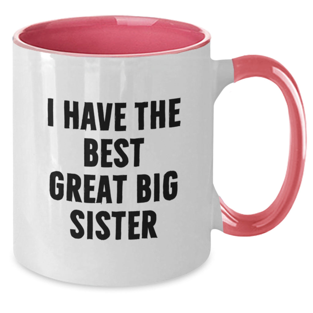 Two Tone Coffee Mug Gift I Have The Best Great Big Sister Idea - Additional