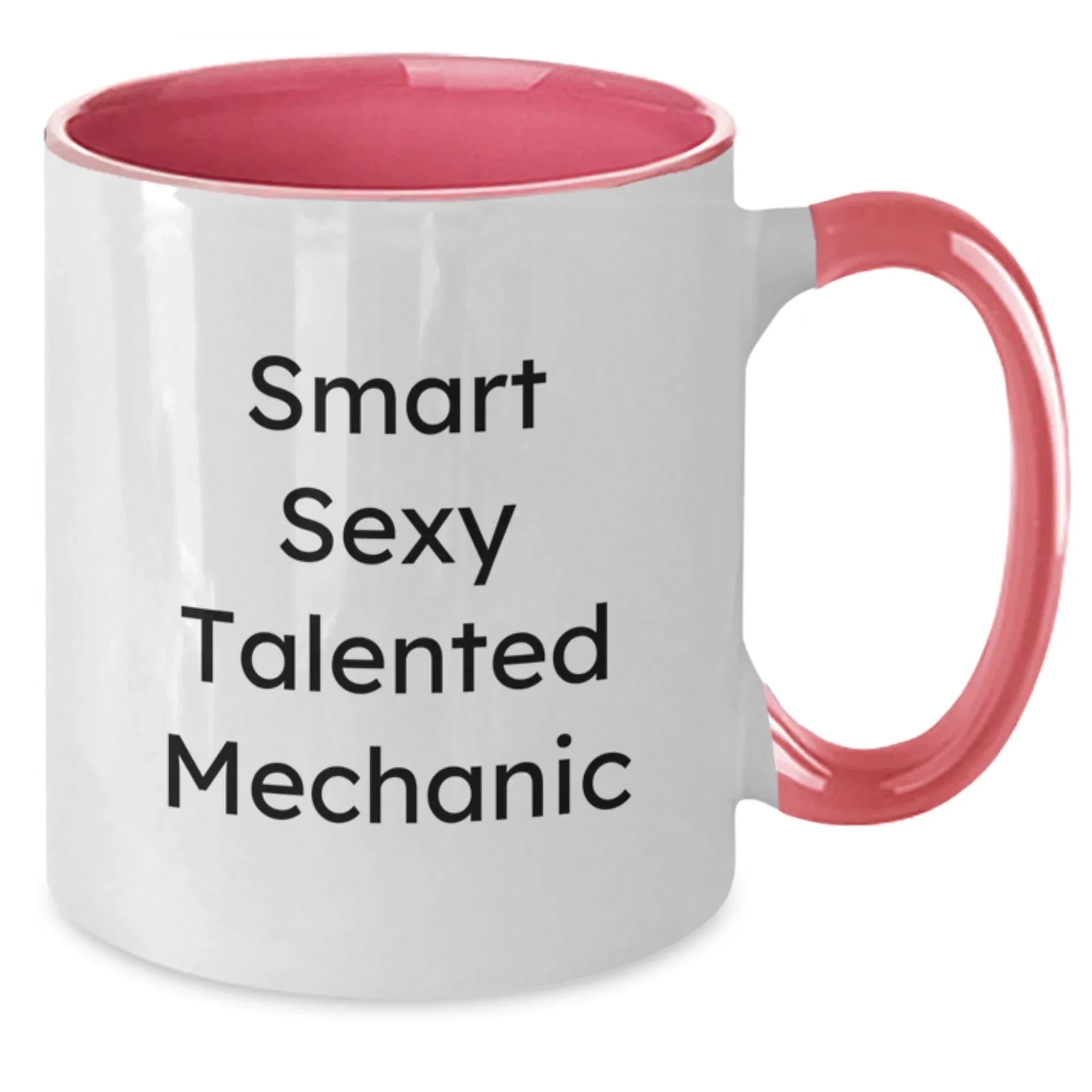 Funny Mechanic Gifts from Friends - Smart Sexy Talented Mechanic Two Tone Coffee Mug for Birthday, Men, Women, Coworkers, Family - Unique Gift Idea