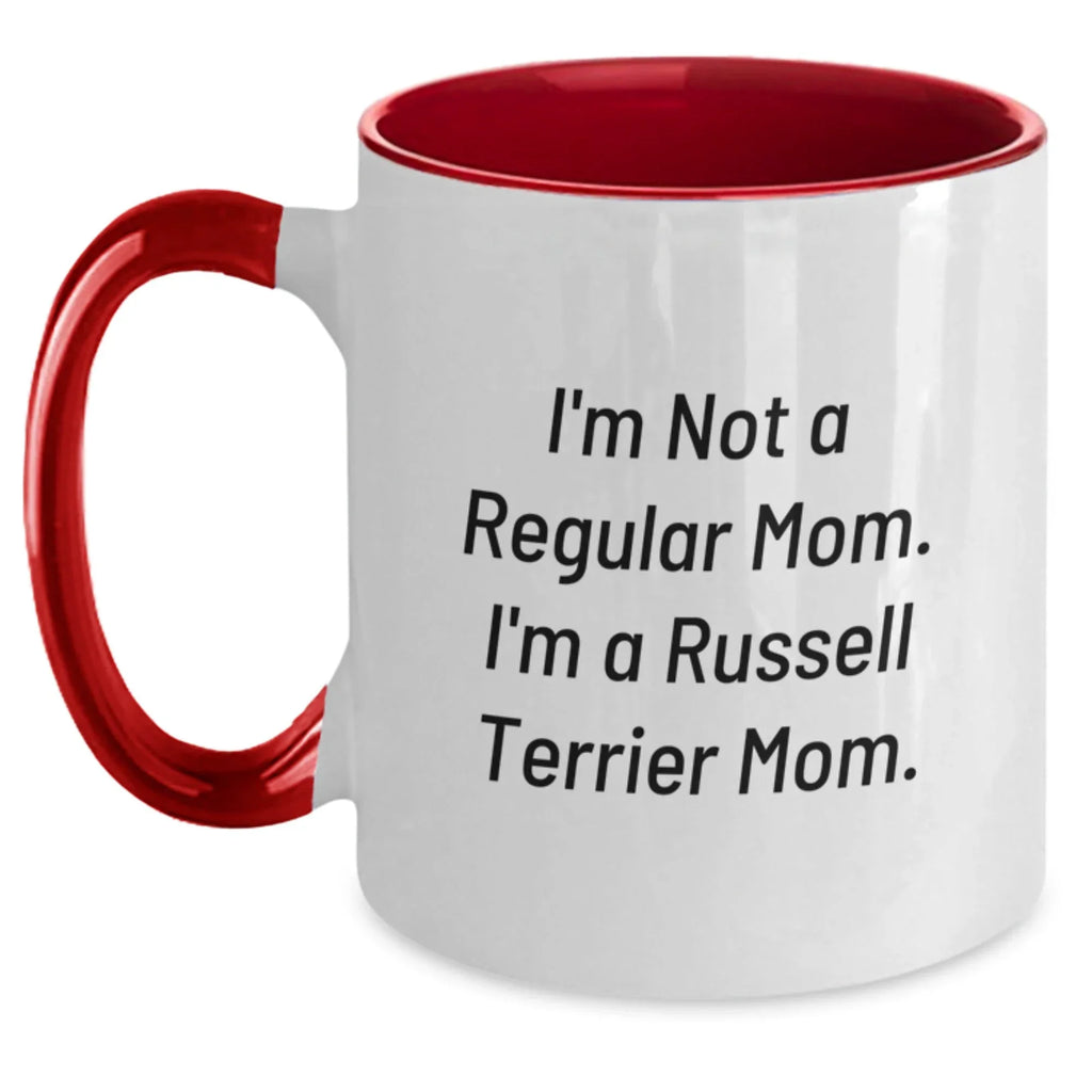 Funny Russell Terrier Dog Gifts for Russell Terrier Dog Mom - Russell Terrier Dog Christmas Unique Gifts from Friends - Russell Terrier Dog Two Tone Coffee Mug