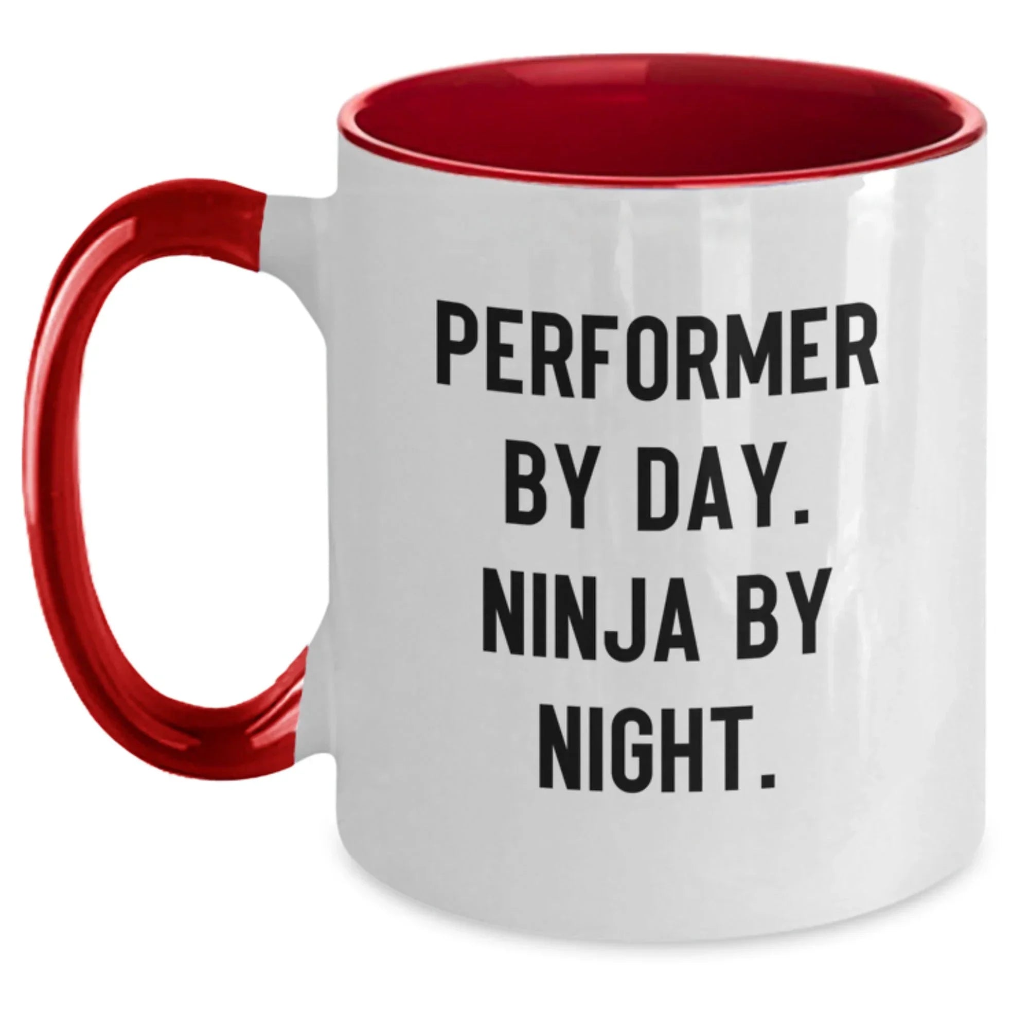 Funny Performer Gifts for Men - Ninja By Day Two Tone Coffee Mug, Perfect for Friends, Family, or Coworkers - Graduation Unique Gifts from Men