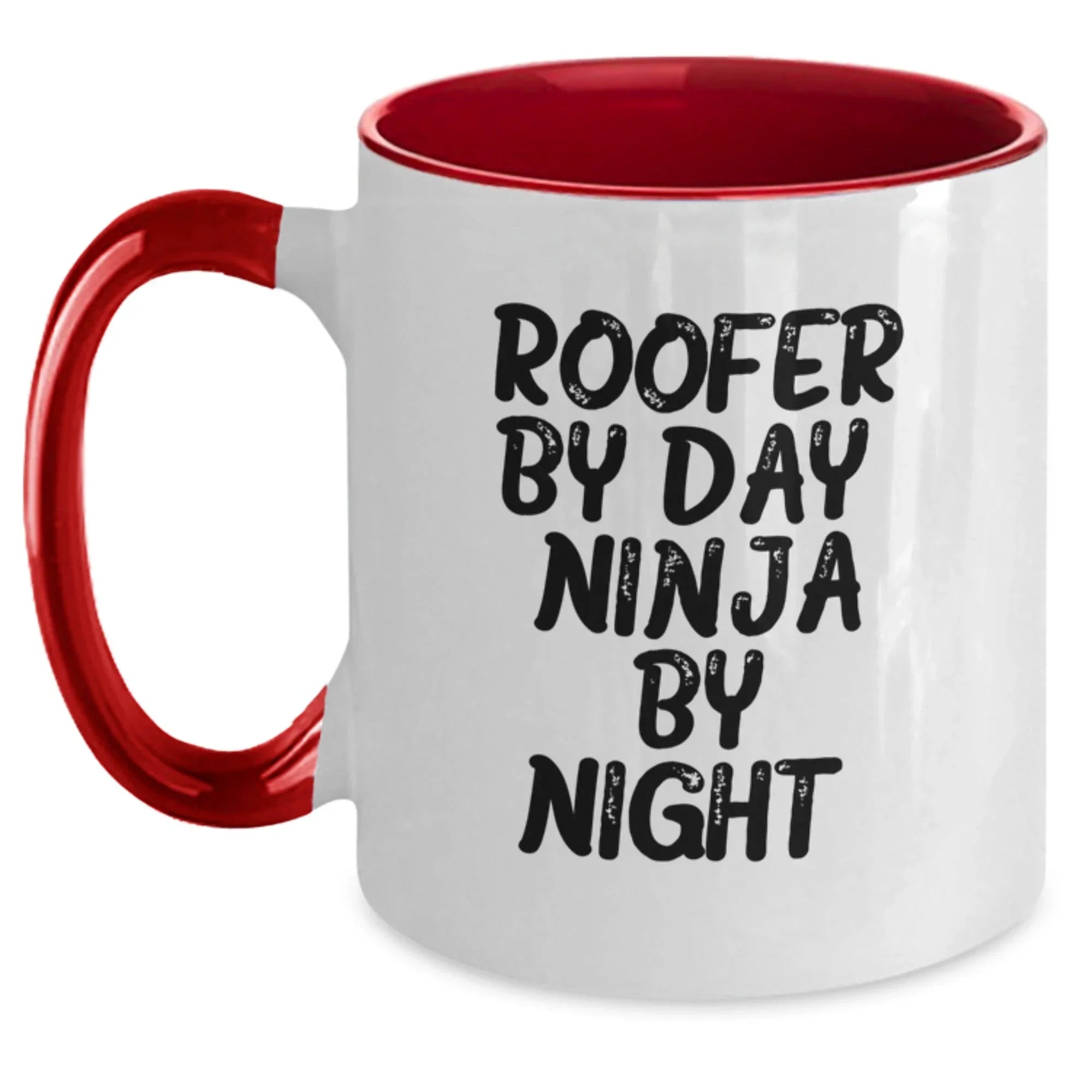 Roofer Gifts from Friends, Funny Two Tone Coffee Mugs for Men By Day, Ninja By Night Graduation Unique Gifts