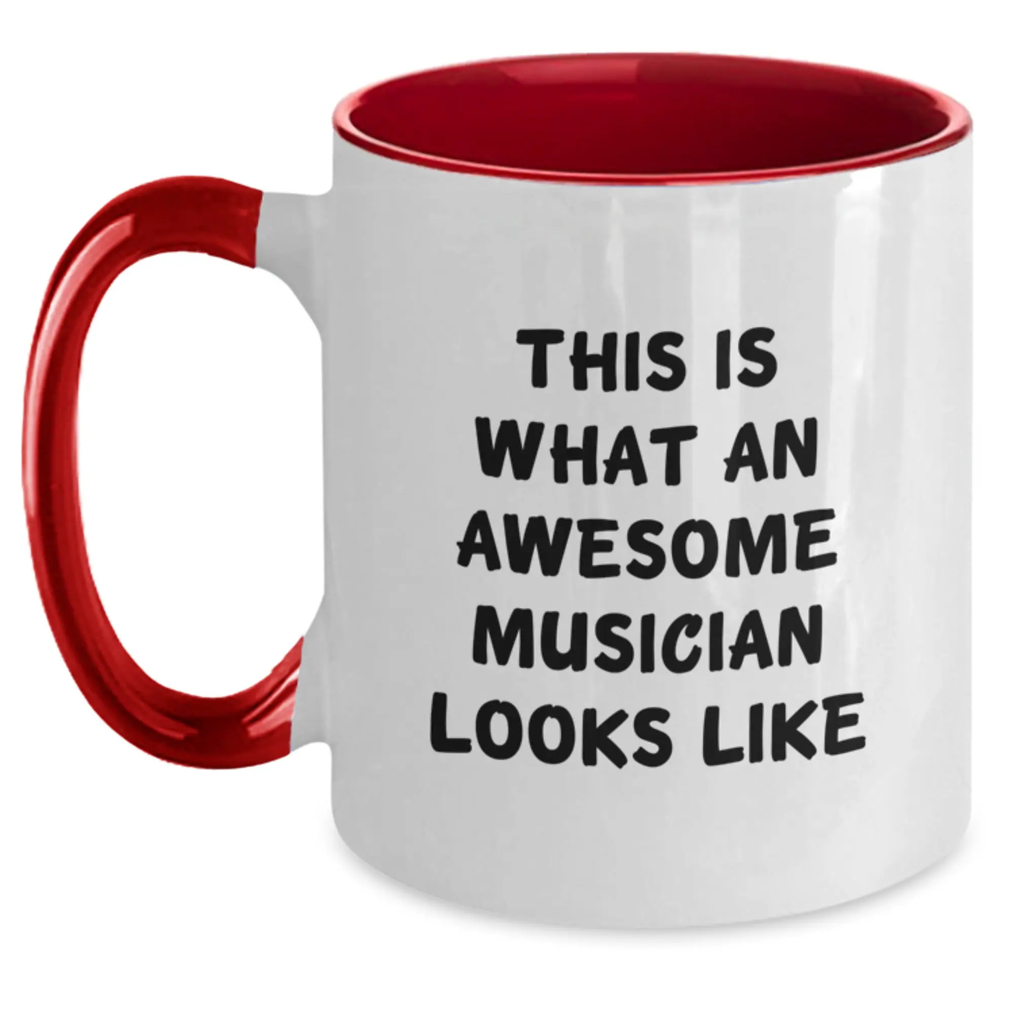Funny Musician Gifts from Friends, Two Tone Coffee Mugs for Musician, Inspirational Quote 'This Is What An Awesome Musician Looks Like' Graduation Unique Gifts for Men and Women - Main