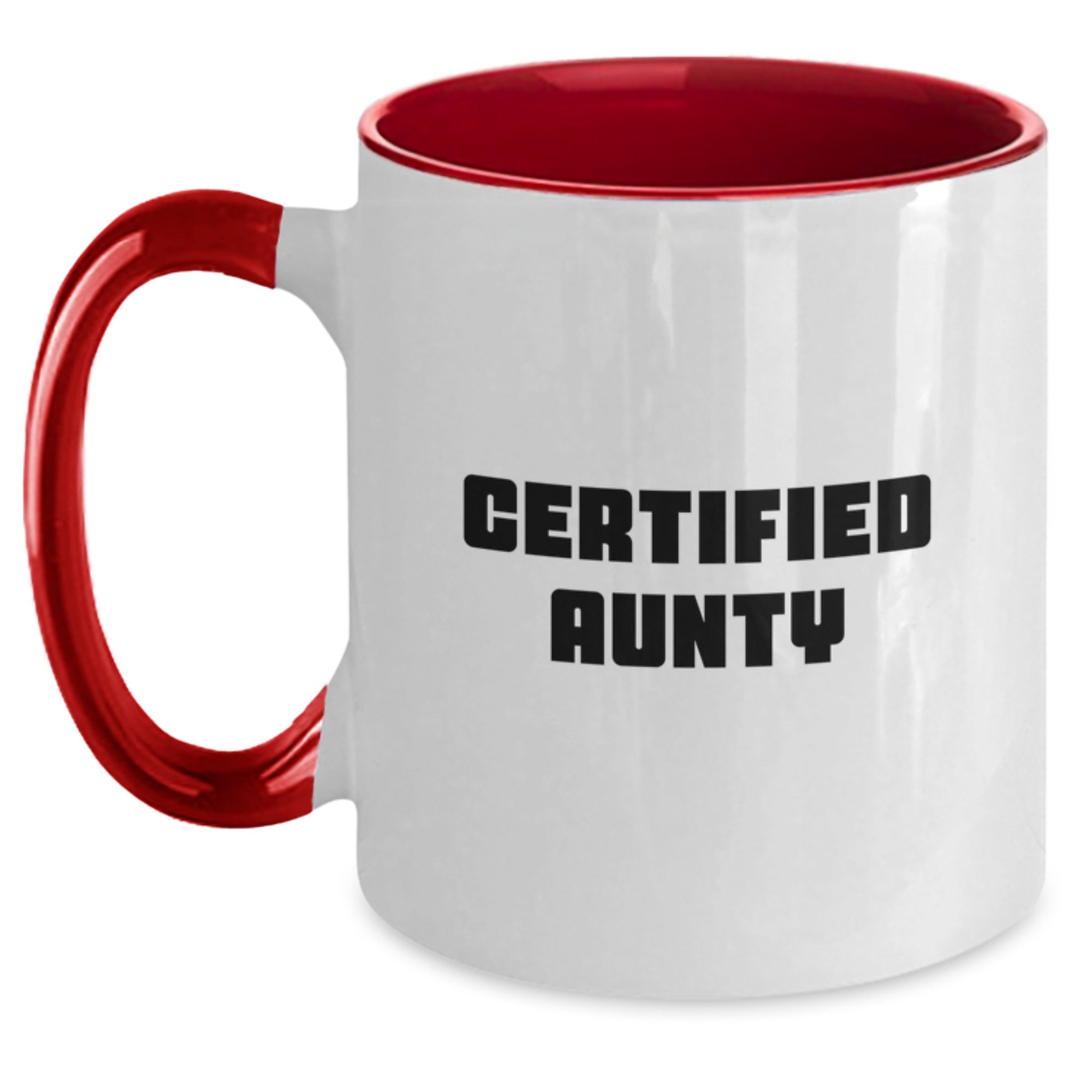 Certified Aunty Gifts from Men, Women, Friends, Coworkers, Family - Funny Two Tone Coffee Mug for Aunty - Valentine's Unique Gifts - Main