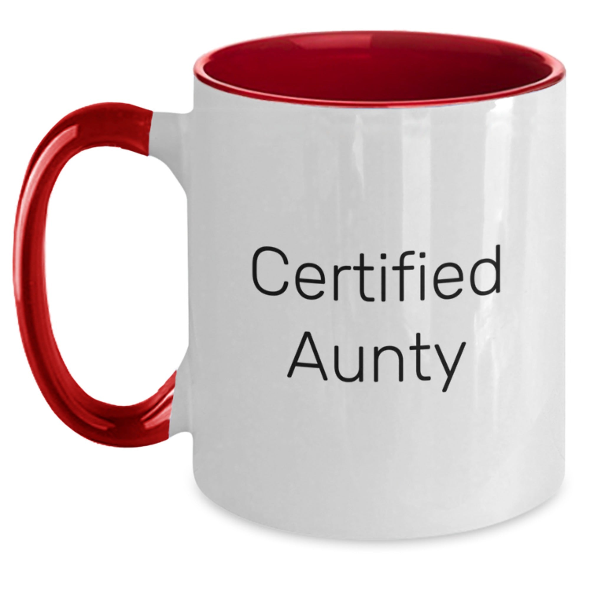Funny Gifts from Men for Aunty - Certified Aunty Two Tone Coffee Mug - Christmas Unique Gifts - Main