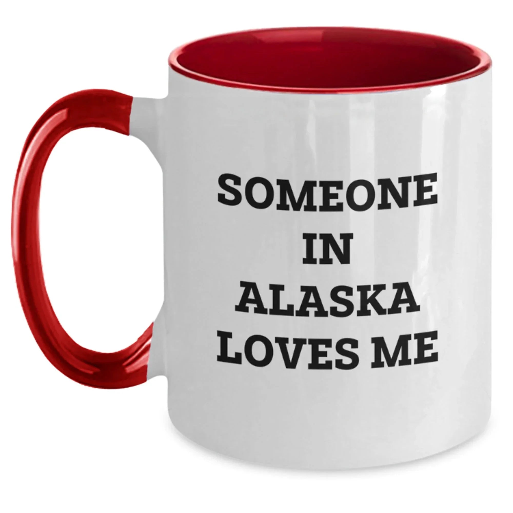 Funny Alaskan Two Tone Coffee Mug for Alaska Lovers Valentine Gift