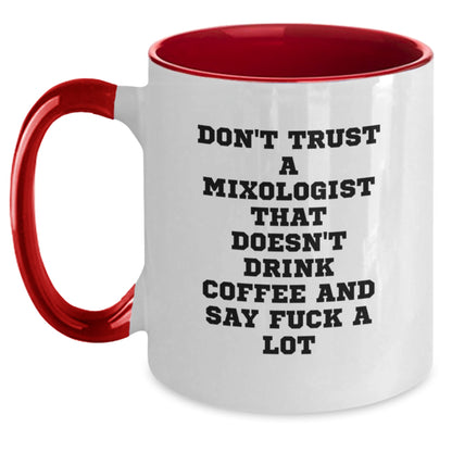 Funny Mixologist Gifts from Men to Friends - Two Tone Coffee Mug for Christmas Unique Presents - Main