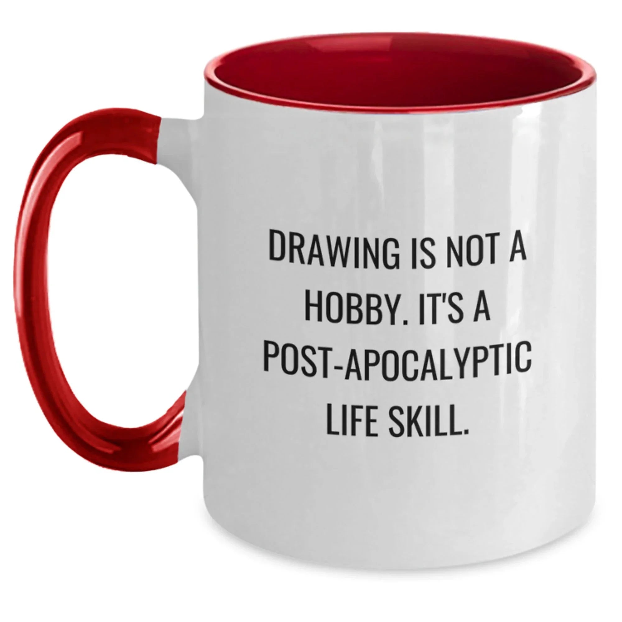 Funny Drawing Gifts from Friends for Men and Women - Two Tone Coffee Mug with Inspirational Quote