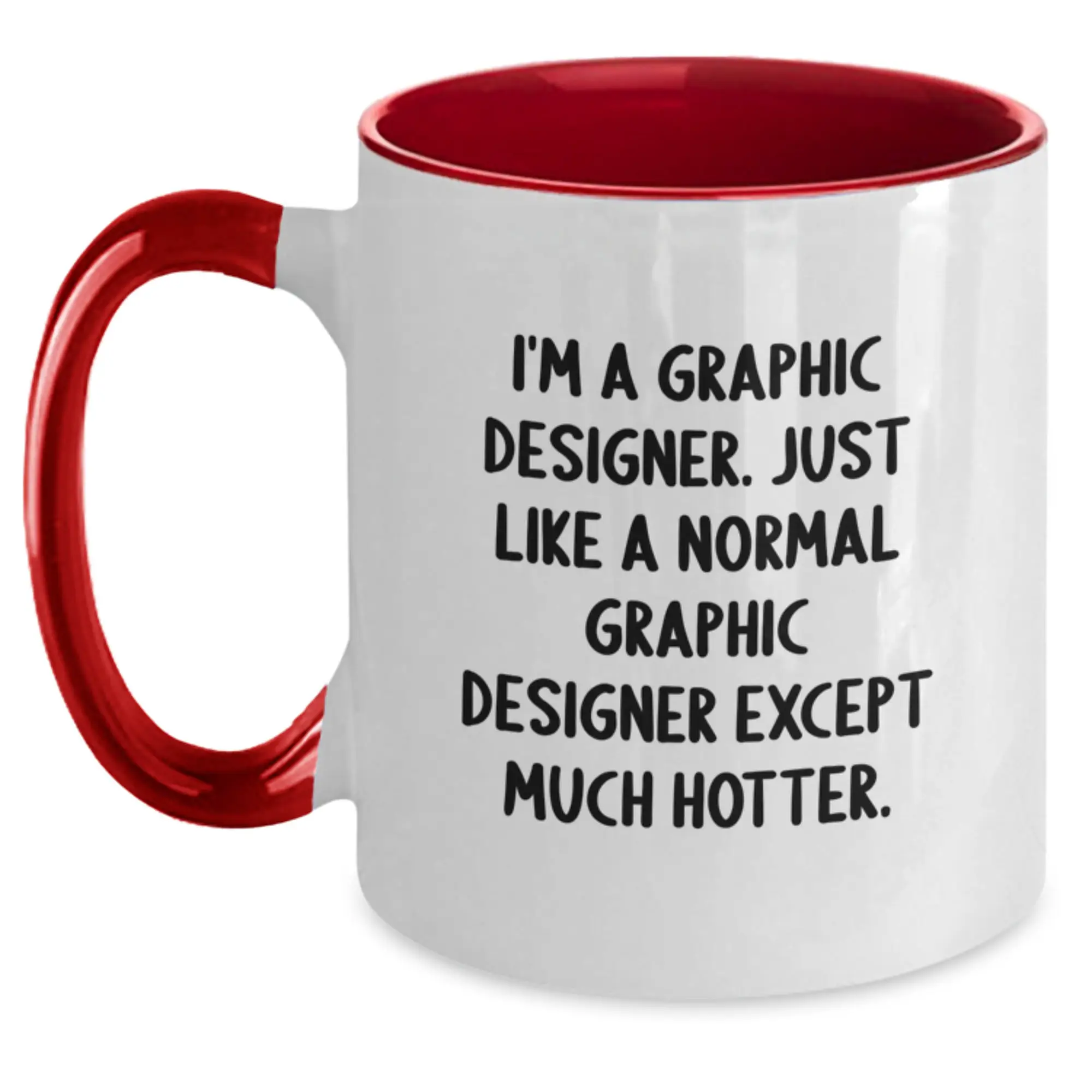 Graphic Designer Keepsake Mug for Him Birthday Gift with Red and White - Main