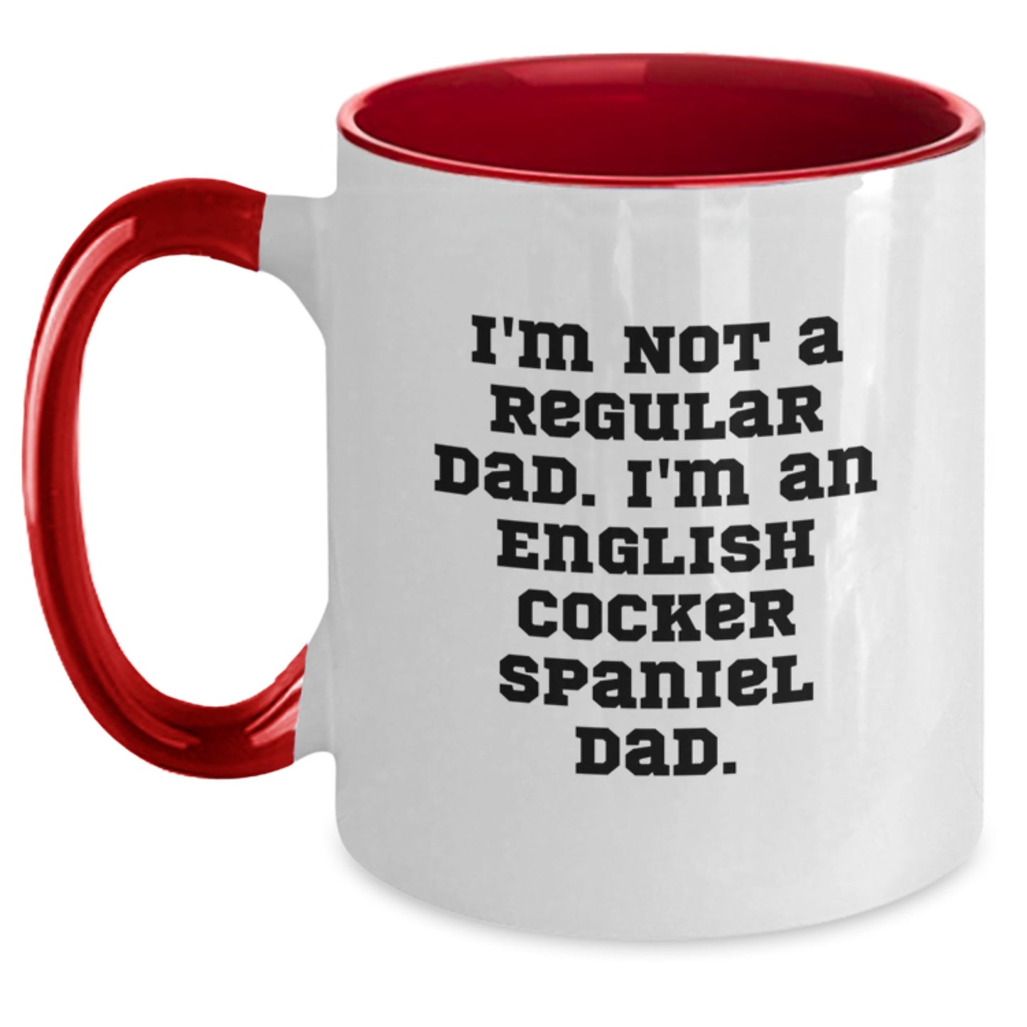 English Cocker Spaniel Dog Dad Funny Christmas Two Tone Coffee Mug Gifts from Men Friends Family to Dad English Cocker Spaniel Dog - Main