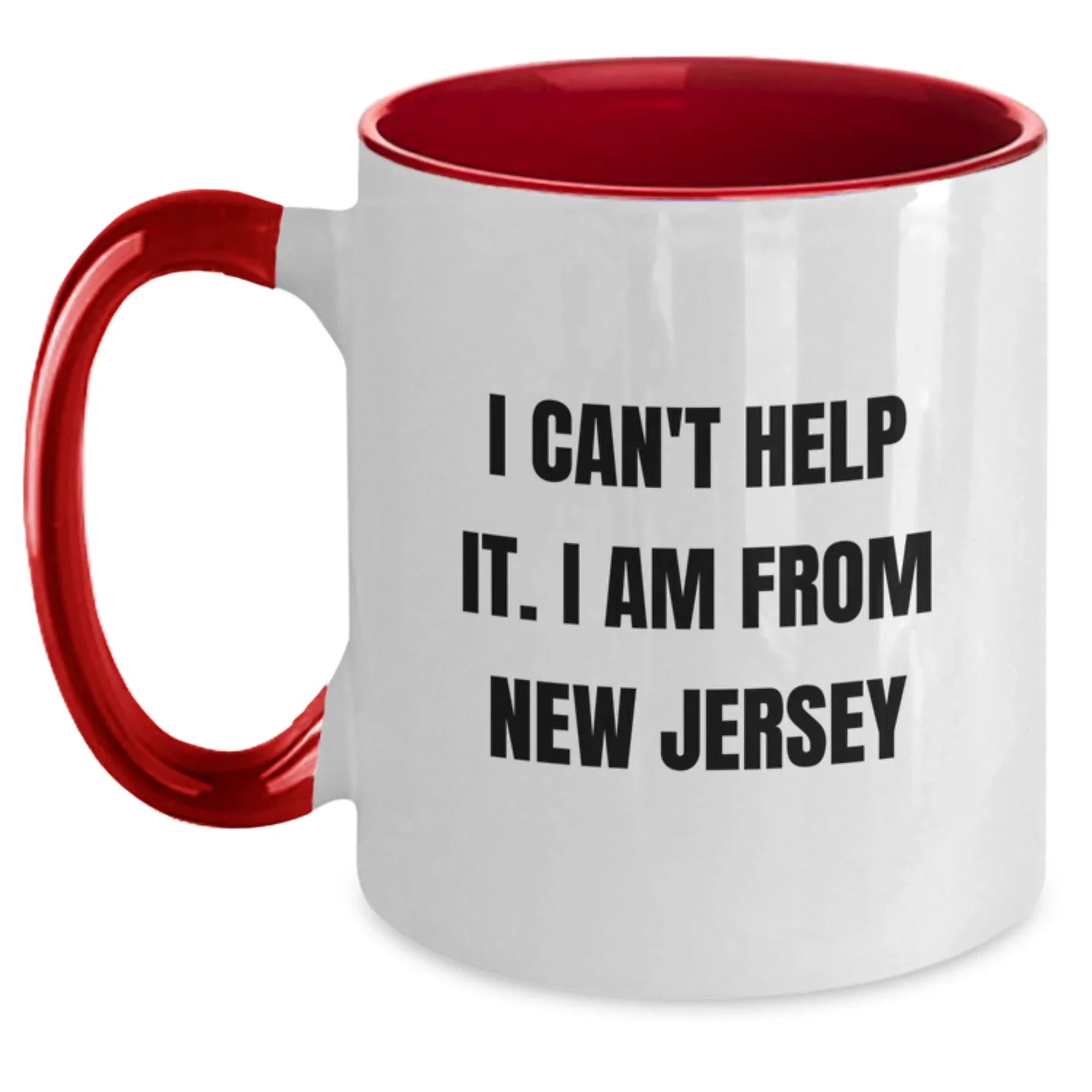 Funny New Jersey Two Tone Coffee Mugs Gifts from Friends and Family for Christmas Unique Presents
