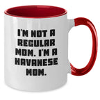 Funny Havanese Dog Gifts for Friends and Family - Unique Christmas Unique Two Tone Coffee Mugs for Havanese Mom