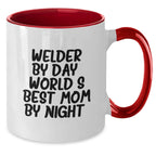Funny Welder Gifts from Friends, Unique Two Tone Coffee Mugs for Welders, Christmas Unique Presents