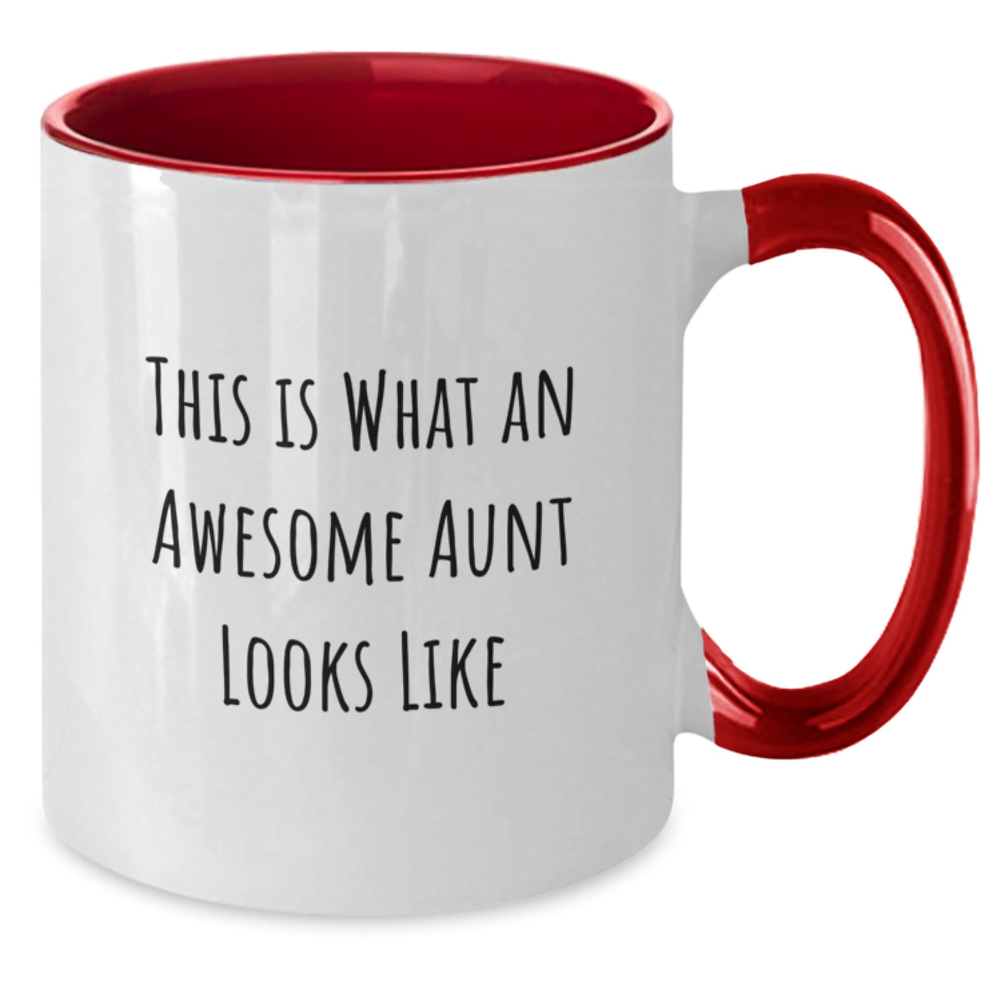 Funny Aunt Gifts from Family - This Is What An Awesome Aunt Looks Like Two Tone Coffee Mug, Birthday Unique Presents for Her - Additional